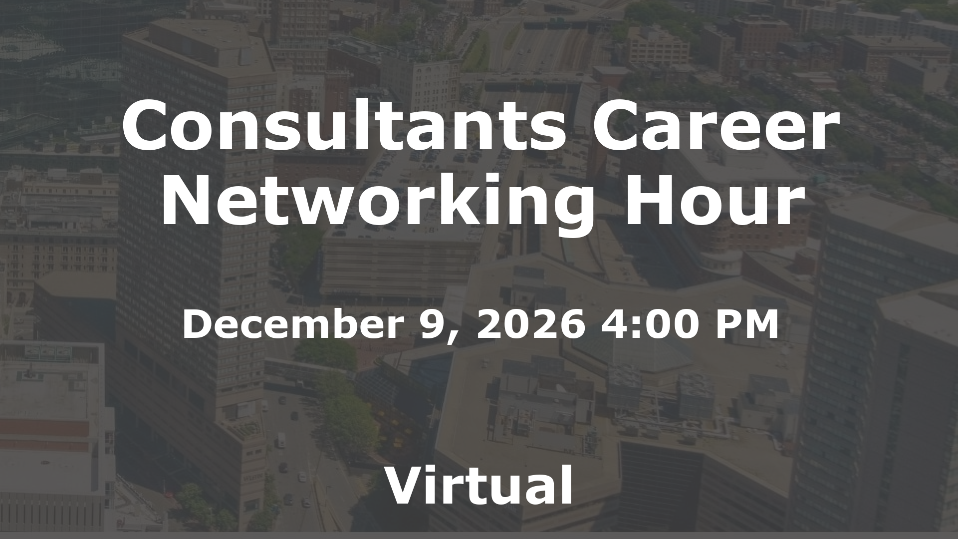 Consultants Career Networking Hour event image